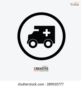 ambulance icon.ambulance.vector illustration.
