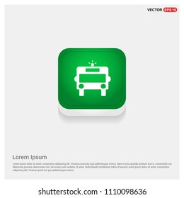 Ambulance IconGreen Web Button - Free vector icon