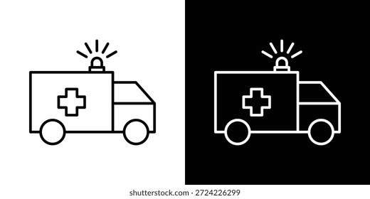 Iconos de ambulancia símbolos de Vector de Diseño gráfico. icono Eps10.