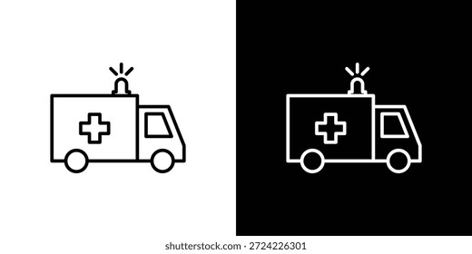 Iconos de ambulancia símbolos de Vector de Diseño gráfico. icono Eps10.