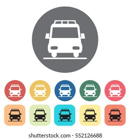 Ambulance icons set. Vector illustration
