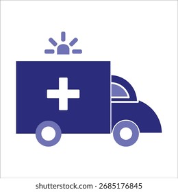 Iconos de ambulancia. Vector de color simple