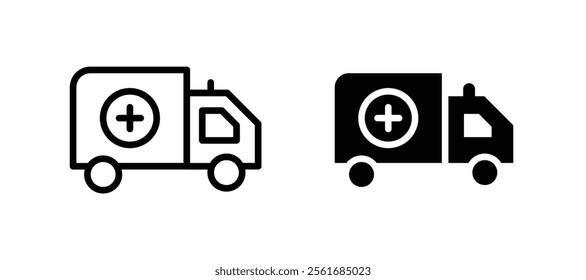 Ambulance icons for web ui designs