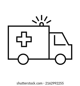 ambulance icon,vector illustration line icon, singgele icon