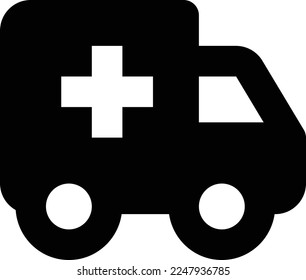ambulance illustration with flat style