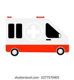 An ambulance illustration on isolation background.