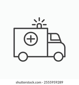 Ambulance isolated icon. vector illustration.
