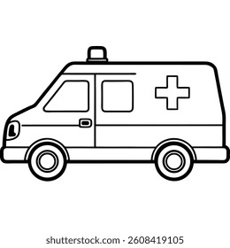 ambulance isolated on a white background
