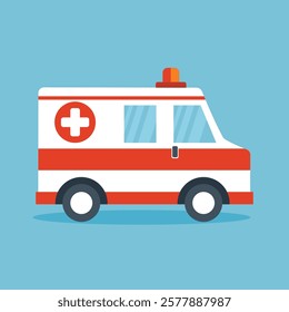 ambulance isolated vector illustration flat illustration 