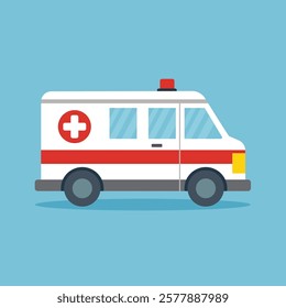 ambulance isolated vector illustration flat illustration 