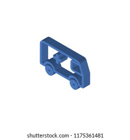 Ambulance isometric left top view 3D icon