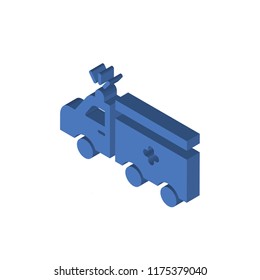 Ambulance isometric left top view 3D icon