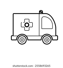 A AMBULANCE ITEM VECTOR ICON