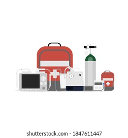Una ambulancia para operación de emergencia.