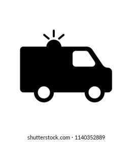 Ambulance with Light icon vector icon. Simple element illustration. Ambulance with Light symbol design. Can be used for web and mobile.