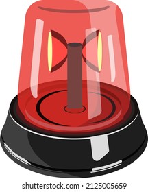 Ambulance light, illustration, vector on a white background.