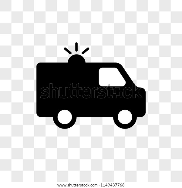 Ambulance Light Vector Icon On Transparent Stock Vector (Royalty Free
