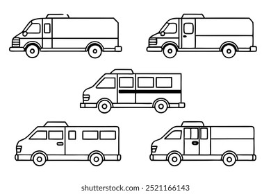 Ambulance line art rescue vehicle emergency medical response sketch (4)