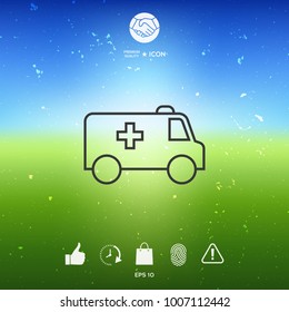 Ambulance line icon