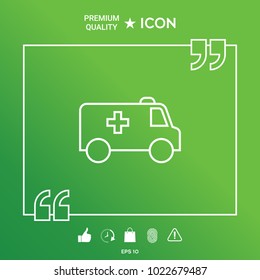 Ambulance line icon