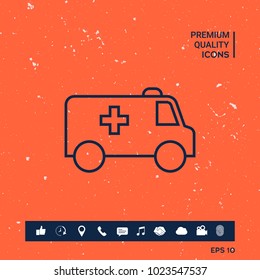Ambulance line icon