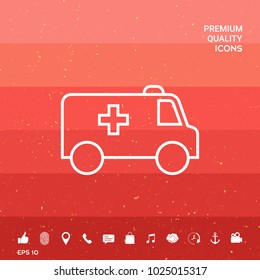 Ambulance line icon