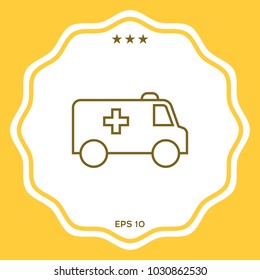 Ambulance line icon