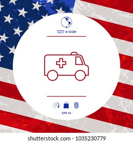 Ambulance line icon