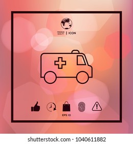 Ambulance line icon
