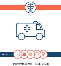 Ambulance line icon