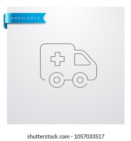 Icono de línea de Ambulancia