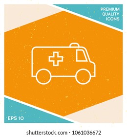 Ambulance line icon