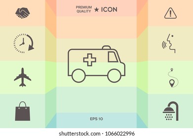 Ambulance line icon