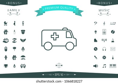 Ambulance line icon