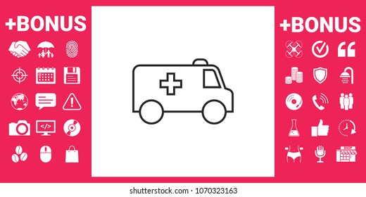Ambulance line icon