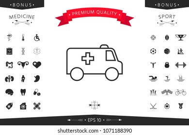 Ambulance line icon