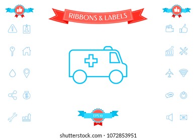 Ambulance line icon