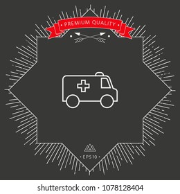 Ambulance line icon