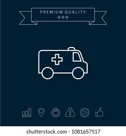 Ambulance line icon