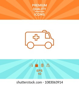 Ambulance line icon
