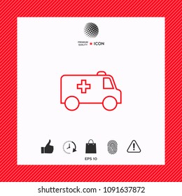Ambulance line icon