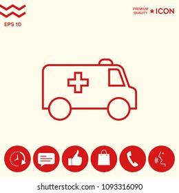 Ambulance line icon