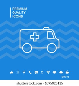 Ambulance line icon