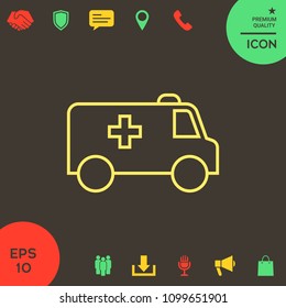 Ambulance line icon