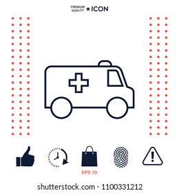 Ambulance line icon