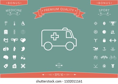 Ambulance line icon