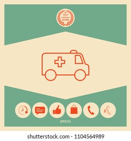 Ambulance line icon