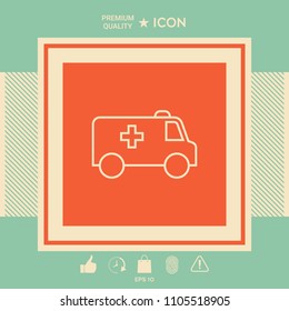 Ambulance line icon