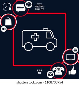 Ambulance line icon
