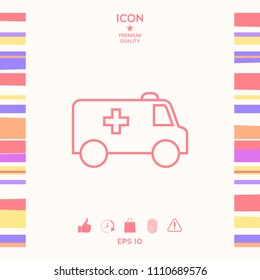 Ambulance line icon